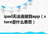 ipad无法连接到app（store是什么意思）