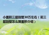 小面积三层别墅30万左右（买三层别墅怎么算面积介绍）
