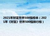 2021年财富世界500强榜单（2021年《财富》世界500强排行榜）