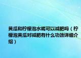 黄瓜和柠檬泡水喝可以减肥吗（柠檬泡黄瓜对减肥有什么功效详细介绍）