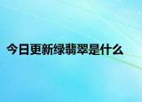 今日更新绿翡翠是什么