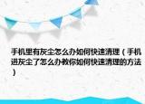 手机里有灰尘怎么办如何快速清理（手机进灰尘了怎么办教你如何快速清理的方法）