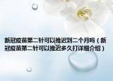 新冠疫苗第二针可以推迟到二个月吗（新冠疫苗第二针可以推迟多久打详细介绍）