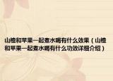 山楂和苹果一起煮水喝有什么效果（山楂和苹果一起煮水喝有什么功效详细介绍）