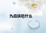 九应该吃什么