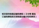哈尔滨市铁路运输检察院（王宇博 黑龙江省检察院哈尔滨铁路运输分院检察员）