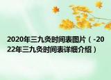 2020年三九灸时间表图片（-2022年三九灸时间表详细介绍）