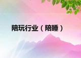 陪玩行业（陪睡）