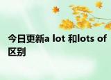 今日更新a lot 和lots of区别