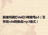 鎬庢牱鎶奵da杞崲鎴恗p3（怎样将cda转换成mp3格式）