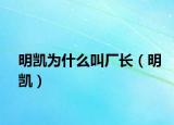 明凯为什么叫厂长（明凯）