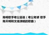 陈明歌手老公是谁（老公老婆 歌手陈天明和文佳演唱的歌曲）