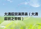 大清后宫演员表（大清后宫之哲哲）