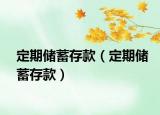 定期储蓄存款（定期储蓄存款）