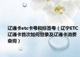 辽通卡etc卡号和标签号（辽宁ETC辽通卡首次如何登录及辽通卡消费查询）