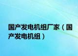 国产发电机组厂家（国产发电机组）