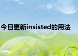 今日更新insisted的用法
