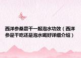 西洋参桑葚干一起泡水功效（西洋参是干吃还是泡水喝好详细介绍）