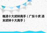 晚清十大武林高手（广东十虎 清末武林十大高手）