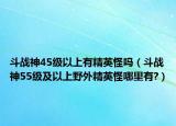 斗战神45级以上有精英怪吗（斗战神55级及以上野外精英怪哪里有?）