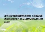 洋务运动加剧清朝统治危机（洋务运动 清朝统治阶级在公元19世纪进行的自救运动）