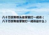 八十万禁军教头谁掌管打一成语（八十万禁军谁掌管打一成语是什么）