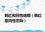 韩红和同性结婚（韩红是同性恋吗）