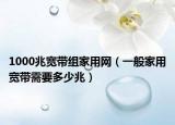 1000兆宽带组家用网（一般家用宽带需要多少兆）