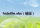 hidefile.vbs（错误）