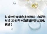 甘婷婷朴海镇合演电视剧（恋爱相对论 2013年朴海镇甘婷婷主演电视剧）