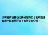 没有房产证的动迁房如何购买（谁知道没有房产证的动迁房子如何买卖介绍）