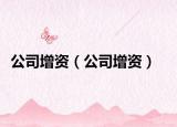 公司增资（公司增资）