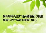 柳州柳南万达广场商铺租金（柳州柳南万达广场置业有限公司）