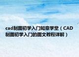 cad制图初学入门知意学堂（CAD制图初学入门的图文教程详解）