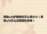 真我q3s护眼模式怎么调大小（真我q3s怎么设置隐私替身）