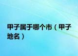 甲子属于哪个市（甲子 地名）
