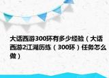 大话西游300环有多少经验（大话西游2江湖历练（300环）任务怎么做）