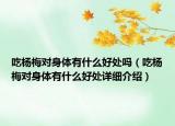 吃杨梅对身体有什么好处吗（吃杨梅对身体有什么好处详细介绍）