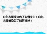 白色衣服被染色了如何变白（白色衣服被染色了如何洗掉）