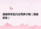违章停车扣几分罚多少钱（违章停车）