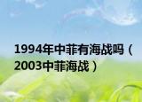 1994年中菲有海战吗（2003中菲海战）