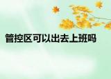 管控区可以出去上班吗