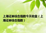 上海证券综合指数今天收盘（上海证券综合指数）