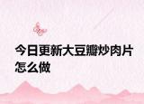 今日更新大豆瓣炒肉片怎么做