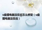 u盘插电脑没反应怎么修复（u盘插电脑没反应）