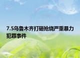 7.5乌鲁木齐打砸抢烧严重暴力犯罪事件