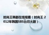 时尚王韩剧在线观看（时尚王 2012年韩国SBS台月火剧）