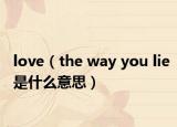 love（the way you lie是什么意思）