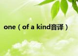 one（of a kind音译）