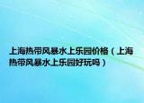 上海热带风暴水上乐园价格（上海热带风暴水上乐园好玩吗）